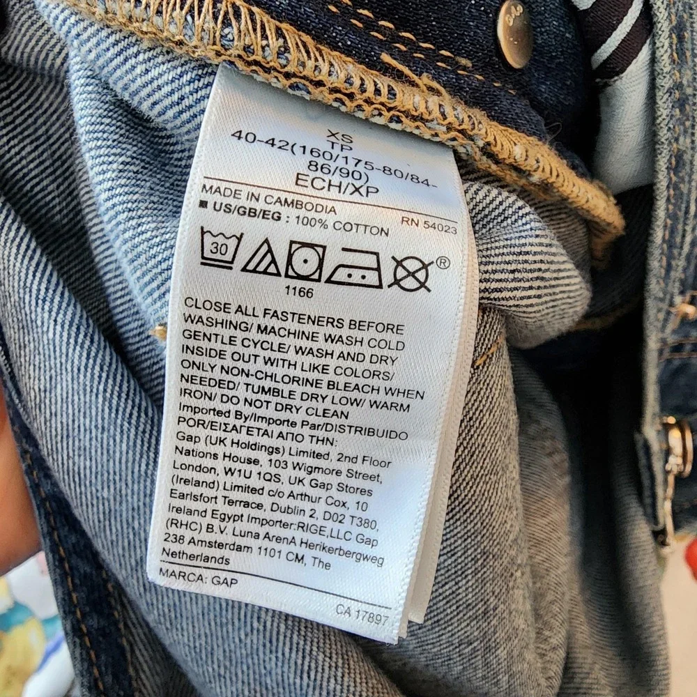 Gap Denim Bib Overalls 100% Cotton Utility Workwear Cottage Farm Straight Leg XS
